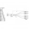 Câble de raccordement SAS, Mini SAS SFF8087 à 4x SATA, 1:1, 50cm