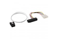 Câble SAS InLine® Mini SAS SFF-8087 à 1x SAS SFF-8482 + alimentation 0,5 m