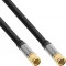 Câble InLine® Premium SAT, 4x blindé, 2x fiche F, 110dB, noir, 3m