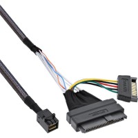 Câble de connexion InLine® U.2, SSD avec U.2 (SFF-8639) à SFF-8643 + alimentation, 0,5 m