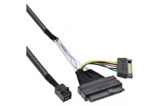 Câble de connexion InLine® U.2, SSD avec U.2 (SFF-8639) à SFF-8643 + alimentation, 0,5 m
