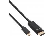 Câble d'affichage USB InLine®, USB Type-C mâle vers HDMI mâle (mode alternatif DP), 4K2K, noir, 1 m
