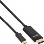 Câble d'affichage USB InLine®, USB Type-C mâle vers HDMI mâle (mode alternatif DP), 4K2K, noir, 3m