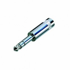 Connecteur stéréo 6.35 mm stereo 6.35 mm Mâle Argent
