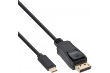 Câble d'affichage USB InLine®, USB Type-C mâle vers DisplayPort mâle (mode alternatif DP), 4K2K, noir, 1 m