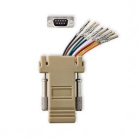 Adaptateur de série | Adaptateur | D-SUB 9 broches femelle | RJ45 Femelle | Plaqué nickel | Ivoire | Boîte