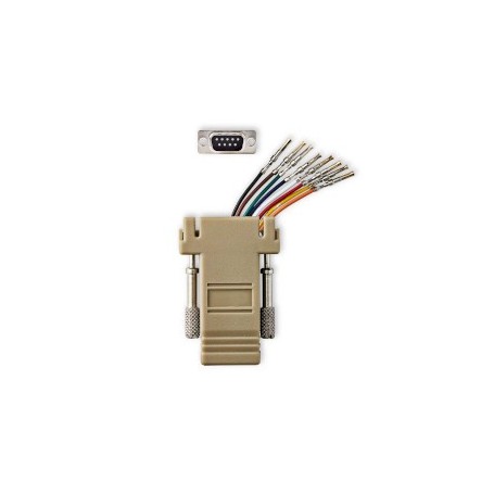 Adaptateur de série | Adaptateur | D-SUB 9 broches femelle | RJ45 Femelle | Plaqué nickel | Ivoire | Boîte