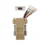 Adaptateur de série | Adaptateur | D-SUB 9-Pin Male | RJ45 Femelle | Plaqué nickel | Ivoire | Boîte