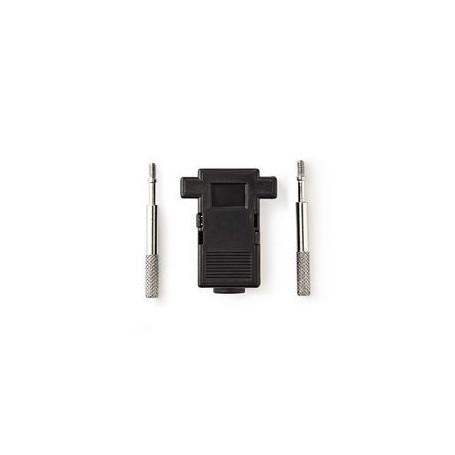 Connecteur capuchon D-Sub | D-SUB 9-Pin | Neutre | Plaqué nickel | PVC | Noir | Boîte