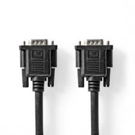 Câble VGA | VGA Mâle | VGA Femelle 15p | Plaqué nickel | Résolution maximale: 1280x800 | 5.00 m | Rond | ABS | Noir | Label