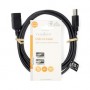 Câble USB | USB 2.0 | USB-A Mâle | USB-A Femelle | 480 Mbps | Plaqué nickel | 2.00 m | Rond | PVC | Noir | Label