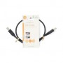 Câble USB | USB 2.0 | USB-A Mâle | USB-B Mâle | 10 W | 480 Mbps | Plaqué nickel | 0.50 m | Rond | PVC | Noir | Label