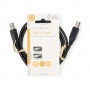 Câble USB | USB 2.0 | USB-A Mâle | USB-B Mâle | 10 W | 480 Mbps | Plaqué nickel | 1.00 m | Rond | PVC | Noir | Label