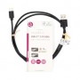 Câble USB | USB 2.0 | USB-A Mâle | USB-C™ Mâle | 15 W | 480 Mbps | Plaqué nickel | 1.00 m | Rond | PVC | Noir | Label