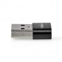 Adaptateur USB-A | USB 2.0 | USB-A Mâle | USB-C™ Femelle | 480 Mbps | Rond | Plaqué nickel | Noir | Boîte