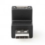 Adaptateur USB-A | USB 2.0 | USB-A Mâle | USB-A Femelle | 480 Mbps | Rond | Plaqué nickel | PVC | Noir | Boîte