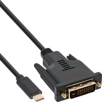 Câble d'affichage USB InLine®, USB Type-C mâle vers DVI mâle (mode alternatif DP), noir, 2 m