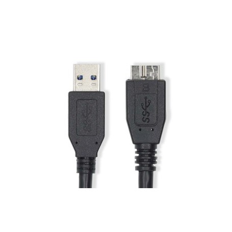 Câble USB | USB 3.2 Gen 1 | USB-A Mâle | USB Micro-B mâle | 5 Gbps | Plaqué nickel | 1.00 m | Rond | PVC | Bleu | Label
