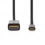 Adaptateur USB-C™ | USB 3.2 Gen 1 | USB-C™ Mâle | DisplayPort Mâle | 4K@60Hz | 2.00 m | Rond | Plaqué or | PVC | Noir | Label