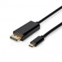 Adaptateur USB-C™ | USB 3.2 Gen 1 | USB-C™ Mâle | DisplayPort Mâle | 4K@60Hz | 2.00 m | Rond | Plaqué or | PVC | Noir | Label