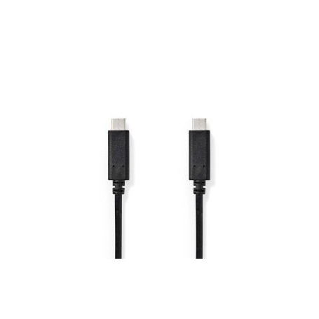 Câble USB | USB 3.2 Gen 1 | USB-C™ Mâle | USB-C™ Mâle | 60 W | 4K@60Hz | 5 Gbps | Plaqué nickel | 3.00 m | Rond | PVC | Noir | B