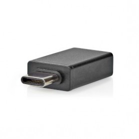 Adaptateur USB-C™ | USB 3.2 Gen 1 | USB-C™ Mâle | USB-A Femelle | 5 Gbps | OTG | Rond | Plaqué nickel | Noir | Boîte
