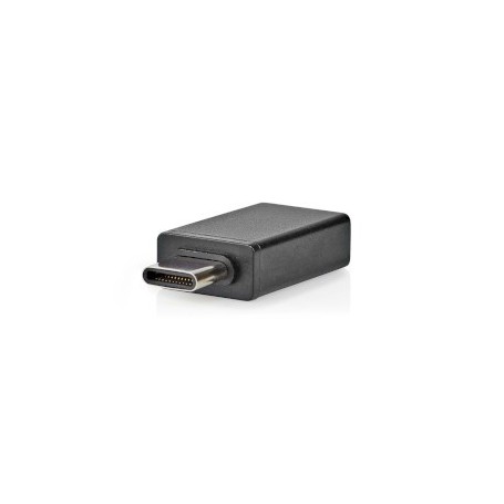 Adaptateur USB-C™ | USB 3.2 Gen 1 | USB-C™ Mâle | USB-A Femelle | 5 Gbps | OTG | Rond | Plaqué nickel | Noir | Boîte