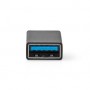 Adaptateur USB-C™ | USB 3.2 Gen 1 | USB-C™ Mâle | USB-A Femelle | 5 Gbps | OTG | Rond | Plaqué nickel | Noir | Boîte
