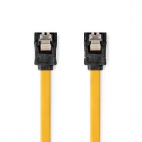 Câble SATA | 6 Gbps | SATA 7-Pin Femelle | SATA 7-Pin Femelle | Plaqué nickel | 0.50 m | Plat | PVC | Jaune | Boîte