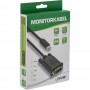 Câble d'affichage USB InLine®, USB Type-C mâle à VGA mâle (mode alternatif DP), noir, 2 m
