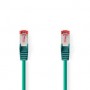 Câble réseau CAT6 | RJ45 Male | RJ45 Male | S/FTP | 15.0 m | Rond | LSZH | Vert | Label