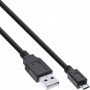 Câble Micro USB 2.0, InLine®, prise USB-A à prise Micro-B, 1m