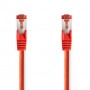 Câble réseau CAT6 | RJ45 Male | RJ45 Male | S/FTP | 0.25 m | Rond | LSZH | Rouge | Label