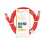 Câble réseau CAT6 | RJ45 Male | RJ45 Male | S/FTP | 2.00 m | Rond | LSZH | Rouge | Label