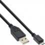 Câble InLine® Micro USB 2.0 USB Type A mâle à Micro-B mâle noir 0.5m