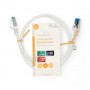 Câble réseau CAT6a | S/FTP | RJ45 Male | RJ45 Male | 1.00 m | Snagless | Rond | LSZH | Blanc | Label