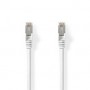 Câble réseau Cat 8.1 | S/FTP | RJ45 Male | RJ45 Male | 5.00 m | Rond | LSZH | Blanc | Label