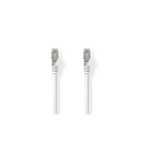Câble réseau Cat 8.1 | S/FTP | RJ45 Male | RJ45 Male | 5.00 m | Rond | LSZH | Blanc | Label