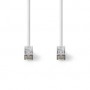 Câble réseau Cat 8.1 | S/FTP | RJ45 Male | RJ45 Male | 5.00 m | Rond | LSZH | Blanc | Label