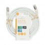 Câble réseau Cat 8.1 | S/FTP | RJ45 Male | RJ45 Male | 5.00 m | Rond | LSZH | Blanc | Label