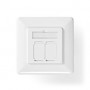 Boîte murale réseau | Dans le mur | 2-Port port(s) | CAT7 | Droit | Femelle | Plaqué or | PVC | Ivoire | Boîte