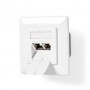 Boîte murale réseau | Dans le mur | 2-Port port(s) | CAT7 | Droit | Femelle | Plaqué or | PVC | Ivoire | Boîte