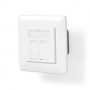 Boîte murale réseau | Dans le mur | 2-Port port(s) | CAT7 | Droit | Femelle | Plaqué or | PVC | Ivoire | Boîte