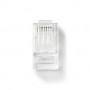 Connecteur RJ45 | RJ45 Pass Through | Solide UTP CAT5 | Droit | Plaqué or | 10 pièces | PVC | Transparent | Boîte