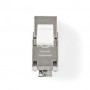 Keystone | CAT6a | RJ45 Femelle | S/FTP | Métal | Boîte