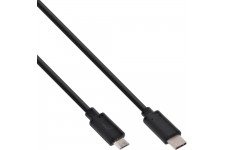 Câble InLine® USB 2.0, type C mâle à Micro-B mâle, noir, 0,5 m