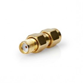 Adaptateur SMA | Polarité inversée SMA Mâle | SMA femelle | Plaqué or | 50 Ohm | Droit | Cuivre | Or | 2 pièces | Boîte