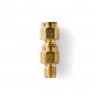 Adaptateur SMA | Polarité inversée SMA Mâle | SMA femelle | Plaqué or | 50 Ohm | Droit | Cuivre | Or | 2 pièces | Boîte