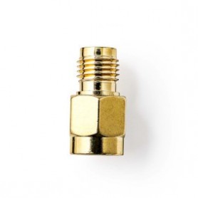 Adaptateur SMA | Polarité inversée femelle SMA | SMA Mâle | Plaqué or | 50 Ohm | Droit | Cuivre | Or | 2 pièces | Boîte
