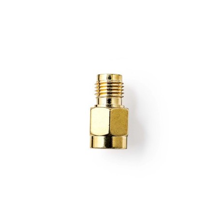 Adaptateur SMA | Polarité inversée femelle SMA | SMA Mâle | Plaqué or | 50 Ohm | Droit | Cuivre | Or | 2 pièces | Boîte